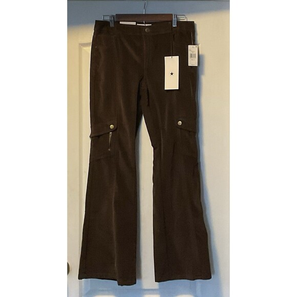 Vanilla Star Women's Corduroy Moto Bootcut Pants Size 10, Raisin NWT - Picture 3 of 7